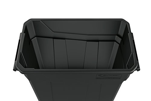 image for Suncast Commercial TCNH2030BK Narrow Trash Can With Handles, 30.00
