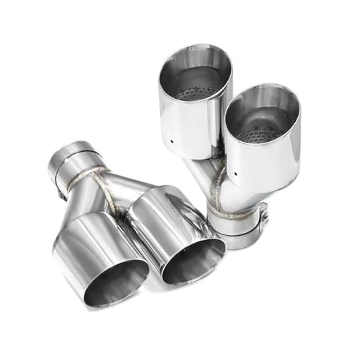 Embout pot d'échappement quadruple en acier inoxydable 51-101mm avec coupe oblique pour auto