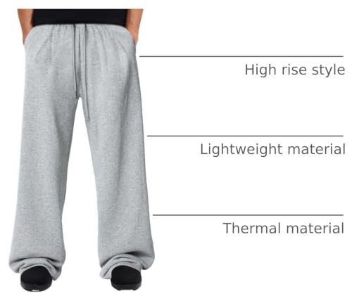 Image of ZUGJAM Men's Baggy Sweatpants Wide Leg Lounge Sweat Pants with Pockets