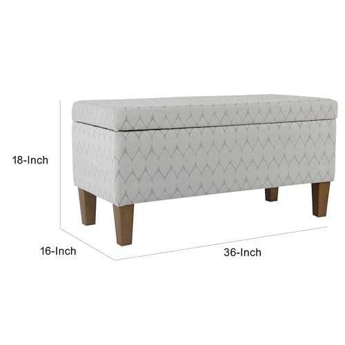 Homepop K6384NP-F2244 Textured Large Decorative Storage Bench thumb #2