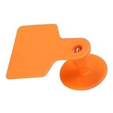 KIMISS Ohr für Rinder und Schweine – 100 Stück Viehkennzeichnungsetiketten für Schafe und Nutztiere, Langlebiges Markierungszubehör (Orange wortlose Schweineohrmarke 48 * 40mm)