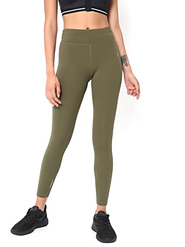 Image of CULT Women's Solid Polyester 4-Way Stretch, AbsoluteFit Training Tights, Moisture-Wicking, Leggings for Sports, Gym, Active Wear