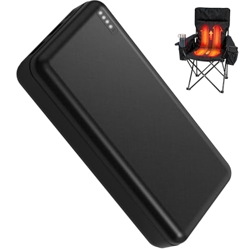 UMEIDEA 5V2A Battery Pack for Electric Heated Camping Chair Heated Blanket Hunting Seat Pad Sleeping Bag USB Power Bank Camping Work Power (Black Milliamp Hours 10000)