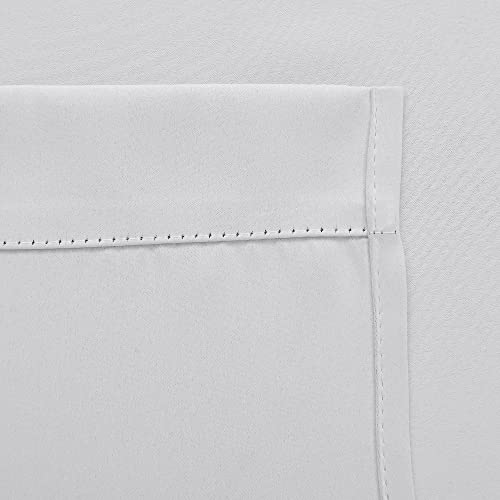 Image of IVAZA Living Room Bedroom Room Darkening Thermal Insulated Polyester Solid Blackout Curtain Noise Reducation Door Curtain 7 feet Set of 2(White)