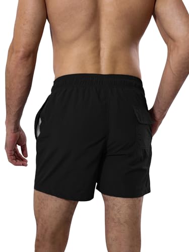 Men's Swim Trunks Quick Dry Bathing Suit Board Beach Shorts with Mesh Lining and Pockets Swimwear2