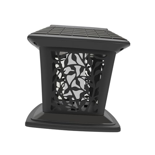 NULYLU Solar Pfostenleuchte Gartenlampe Blätterdesign