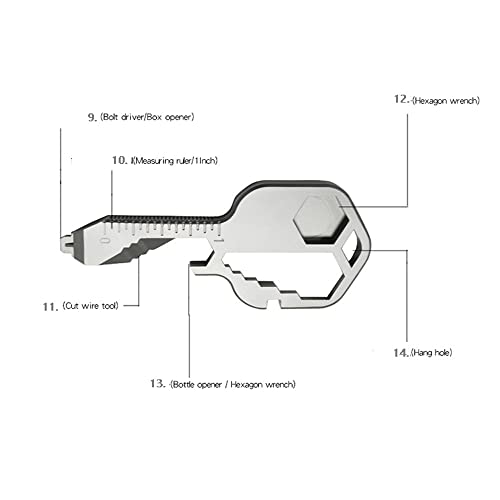 24-in-1 Stainless Steel Multi-Tool Keychain for Men - Image 4