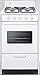 Summit Appliance WTM1107SW 20" Wide Gas Range in White with Four Sealed Burners, Oven Window, Light, Push-to-turn Burner Knobs, Oven Racks, Recessed Oven Door and Electronic Ignition