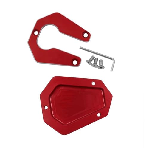 tänder-Verbreiterung Motorrad-Seitenständer-Auflage Für Benelli TRK502X 752S BN600 BJ600 502C, Seitenständer-Auflageplatte, Seitenständer-Vergrößerung, Fußvergrößerung(ROT)