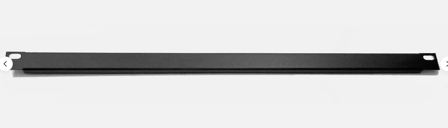1/2U (Space) Black Heavy Duty Flanged 16GA Blank Rack Case Panel 19