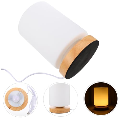 Lámpara de Mesa de Noche LED de Madera Zerodeko con Luz Táctil y USB miniatura 6