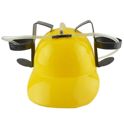 Casco para beber, gorro de cerveza, casco de cerveza ajustable, gorro para beber con portavasos y pajita, a prueba de fugas con abrazadera para pajita, sombreros divertidos para fiesta festiva
