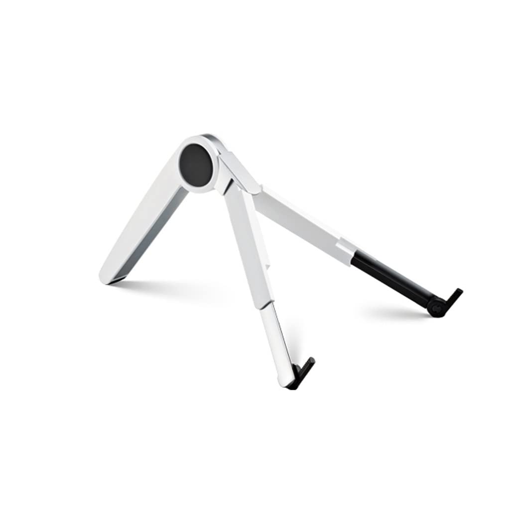 Soporte para computadora portátil de aluminio silver con estante plegable