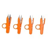 HEEPDD Nähen, Basteln, Papierschneider, 4 Stück, 11,9 X 5,1 Cm, Stoffscheren, Edelstahl-Fadenzangen für Büro, Zuhause, Schule, Nähen, Basteln, Heimwerken, Haushaltsbedarf, Quilten, Stoff, Handarbeiten