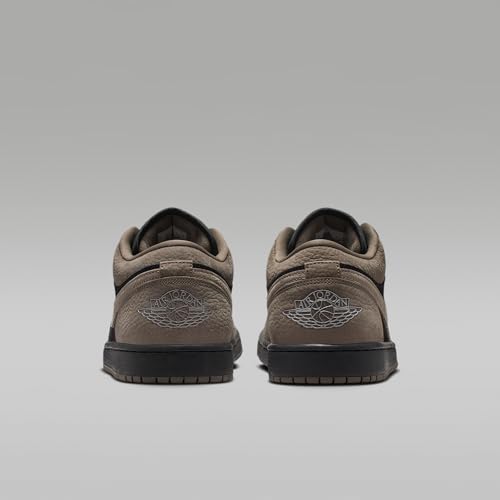 Image of Air Jordan 1 Low SE Men's Shoes (Black /Light Wild Mango /Olive Grey)