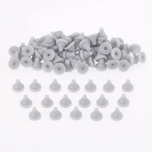 Qianyu 100 PCS Shower Head Nozzles Replace Parts Silicone Universal Spray Hole Washer Round Tips 0.27 Inch Water Outlet Cleaning Kit for Bathroom Stainless Steel Shower Head Repair Accessories