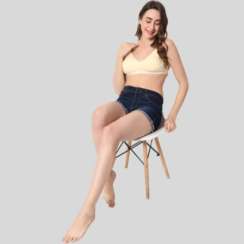Image of Be-Wild Full Coverage Non Padded Backless Transparent Strap Bra for Women and Girls /Ladies /Black /Cotton /Casual /t-Shirts /Everyday /Regular /Bras