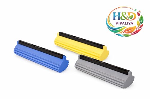 Image of Sponge Mop Head Refill Super Absorbent and PVA Foam Rubber Roller Foldable Sponge Foam Mop Replacement for Home Kitchen Floor Cleaning (Multicolor)(1 pcs)