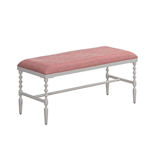 DHP Evin Chic Bench, Upholstered Seat with...