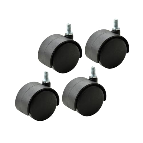 LEDMOMO 4個 ネジ式万向脚輪 オフィスチェア用静音キャスター ホーム家具交換用転スムーズ走行 耐久設計簡単取付オフィスキャスター