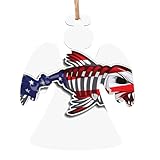 YUGTAEE Lot de 6 décorations de Noël en bois en forme d'ange, motif poisson aux États-Unis. En cas de problème, contactez-nous, nous ferons de notre mieux pour vous aider.