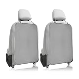 Trobo Kick Mats Back Seat Protector, 2 Pack X-Large Backseat Cover for Kids, Durable Waterproof Car