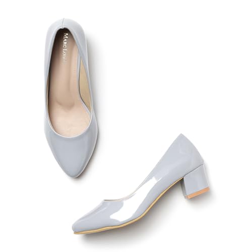 Image of Marc Loire Women's Block Heel Pump Shoes for Office, Party and Formal Occasions