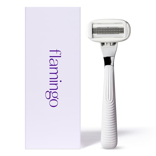 Flamingo Razors for Women, 1 Women's Razor Handle (Chrome), 5 Blade Razor for Women with Aloe and Shea Butter Glide Strips -  Harry's Inc