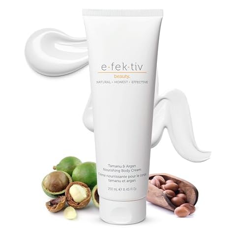 e.fek.tiv beauty Tamanu and Argan Nourishing Body Cream - Deep Hydrating Moisturizer - Rejuvenates Dry and Dehydrated Skin - Vegan - Sulfate-free - Unisex - 8.45 oz Cover