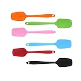 6 Pieces Silicone Spatulas, Heat Resistant Rubber Spatula for Scrape Butter Cream Avocado, Cake...