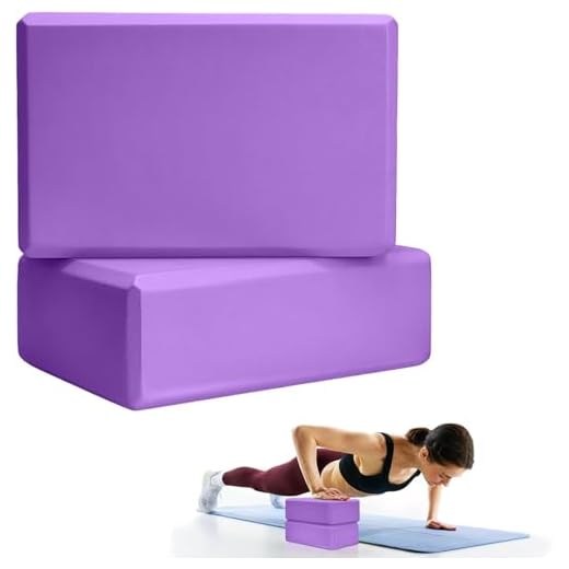 PIQIUQIU 2 Bloques de Yoga, Espuma de Eva Antideslizante de Alta Densidad para Yoga, Pilates, Ejercicio, Entrenamiento, Fitness y Gimnasio