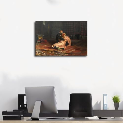 Impression sur toile Ilya Repin Ivan le Terrible décoration 61x91 - 3