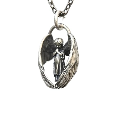 Colgante de Cristal con alas de guardián, Collar de Paladín de San Gabriel Arcángel, joyería de Amuleto para Hombres y Mujeres, Collar, para niñas,