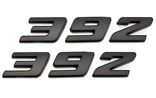 Image of Pair Set 392 Front Right Door Side Badge Nameplates Emblem Self-Adhesive Decals Sticker (Matte Black)