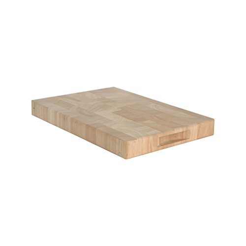T&G - Tabla de cortar rectangular (madera de caucho, con ranuras para transportar)