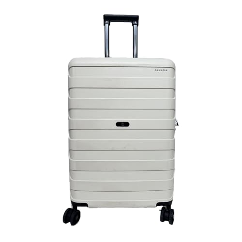 Electric pumps 3-Piece Expandable Luggage Set with Spinner Wheels - TSA Lock, Durable PP Suitcases for Family Travel, White Carry On Essential,Suitcases