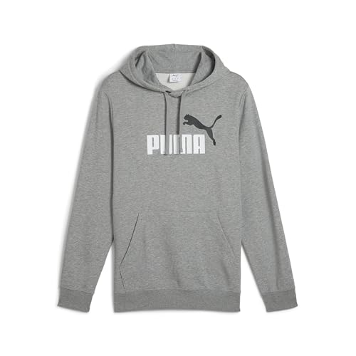 PUMA ESS 2 Color No. 1 Logo Hoodie TR, Sweats à Capuche Homme, Medium Gray Heather, PUMA ESS 2 Color No. 1 Logo Hoodie TR, Sweats à Capuche Homme, Medium Gray Heather,