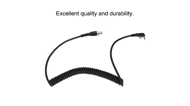 Cable De Bobina Retráctil K1 De 2 Pines A 5 Pines Para Radios Kenwood, Baofeng, HYT Y Relm - Conector Industrial Y Poliuretano Duradero