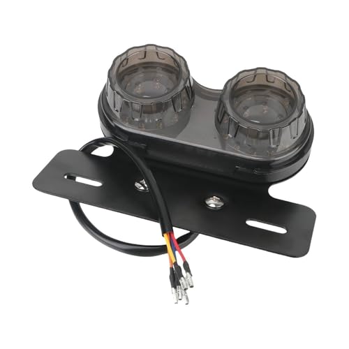 Feu arrière LED pour moto avec support de plaque et double clignotant 12V pour rénovation