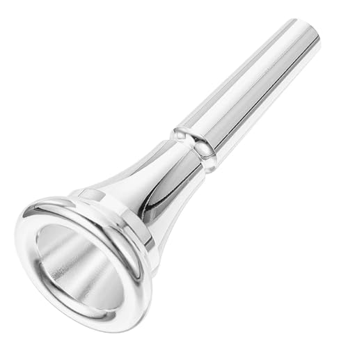 プロのフレンチホルンのアクセサリー フレンチホルン マウスピース 便利で耐久性のある楽器 メジャー 小型練習用 銅製 音楽アクセサリー(Silver)