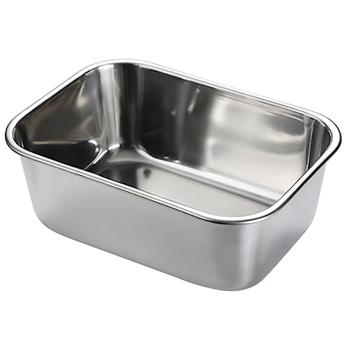 OFFSCH Stainless Steel Deep Plate Multi Purpose Kitchen Tableware for Bbq Camping and Serving Snacks and Easy to Clean