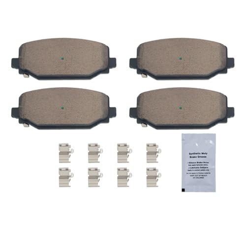 Image of HUSCH D2411 Rear Ceramic Brake Pads Kit Fit For Jeep Grand Cherokee 2022-2023, For Wrangler 2021-2024, For Grand Cherokee L 2021-2023