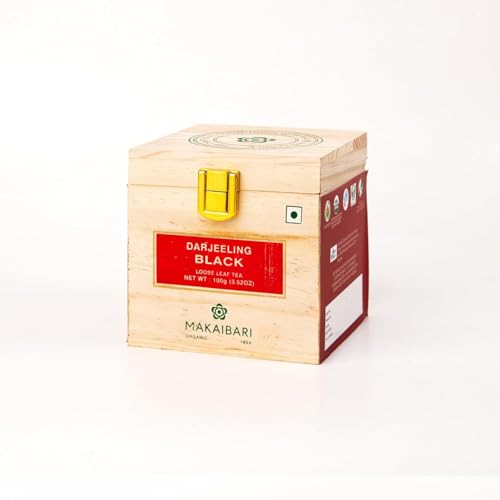 Image of Makaibari Darjeeling Black Tea | Premium Loose-Leaf | 100Gm Chestlets Box | USDA Certified | Premium Loose-Leaf | 100% Organic & Natural | Premium Black Tea With Rich Taste & Aroma | Single Estate Whole Leaf Chai