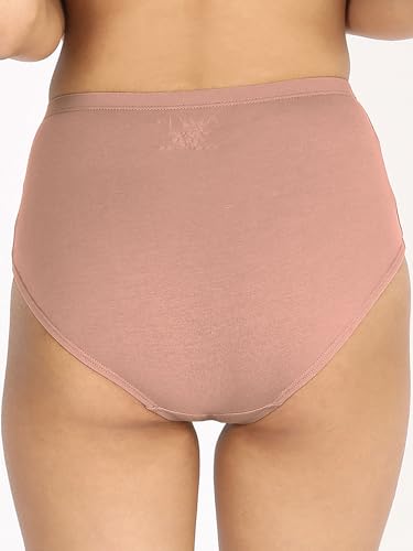 Image of NYKD Cotton Anti-Microbial Panties for Women, Seamless, Full Brief, Stretch Full Coverage with Inner Elastic Panty (Combo Pack of 3) Full Brief, NYP104, Peacoat, Withered Rose, Windsor Wine, S, 3N