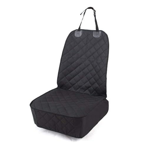 Image of HONEST OUTFITTERS Dog Car Seat Cover 2 Pack, Waterproof Front Seat Car Cover for Cars, Trucks, and Suvs, Pet Front Cover for Cars, Nonslip Dog Seat Cover, Black