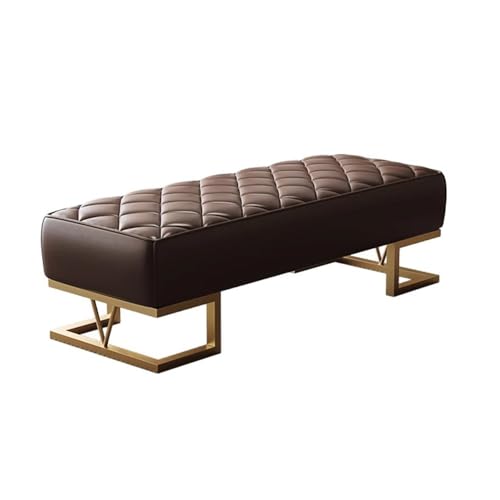 XPSHP25112 Banco de almacenamiento para cama, taburete de cuero para cambiar zapatos, banco para el hogar, tienda, guardarropa, banco largo, banco para sofá, banco de extremo de la cama (blanco