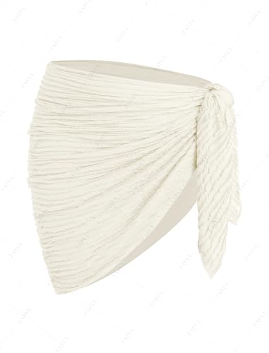 Image of ZAFUL Boho Beach Cover Ups for Women Sarong Coverups Sheer Bikini Chiffon Wraps Skirts for Swimwear