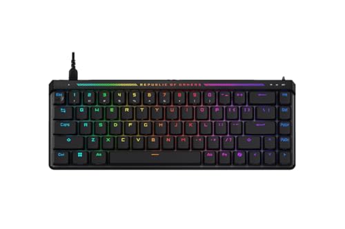 ASUS ROG Falchion Ace HFX - Clavier gaming filaire - USB - format compact 65% - interrupteurs magnétiques (switches ROG HFX) - rétroéclairage RGB Aura Sync - couvercle de protection - AZERTY, Français