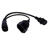 ✌【Einzigartiges Design】: Netzkabel Verlängerungskabel schutzkontakt Stecker auf C13 Buchse Genormte, passgenaue Anschlüsse. Netzkabel Verlängerungskabel robuste, langlebige Ausführung Beidseitiger Kabel Knickschutz Universell einsetzbar.