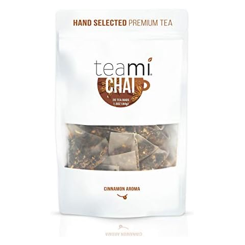 Teami Chai Black Tea Bags - 20 Count - with Cardamom, Ginger, and Cinnamon - Great for Lattes and Smoothies Cover